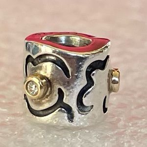 100% Authentic PANDORA 14K GOLD SS LIFES PATH DIAMOND CHARM 790419D